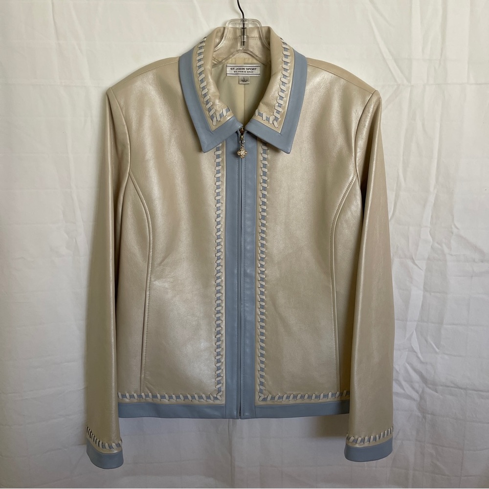 ✨SOLD✨VINTAGE St. John Sport leather jacket